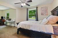 Primary bedroom is right off the kitchen
