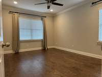 Master bedroom overlooking the backyard