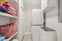 2nd laundry room and storage space for pool towels