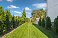 Nice side yard large enough for playground