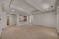 Large area off the basement kitchen could be a great dining area, pool table, game room,
