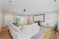 Media room with projector that will convey.