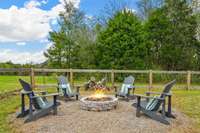 Firepit in the backyard!