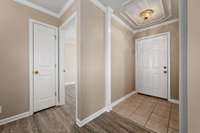 Front entry view toward bedroom two