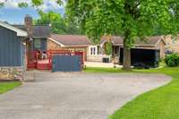 Spacious driveway.