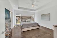 Main level primary suite with high tray ceiling
Previously built home, features and selections may vary