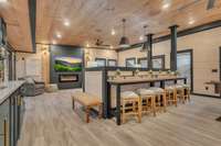 Interior of 5 bedroom rooftop cabin.  6 bedroom rooftop floor plan will vary.