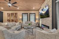 Interior of 5 bedroom rooftop cabin.  6 bedroom rooftop floor plan will vary.