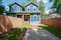 View form the yard looking back at the house.