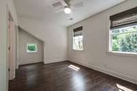 I love that picture window in that special nook for the upper level secondary bedroom! Just like the main level secondary bedroom, this room has a great walk-in closet!