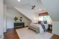 An exceptional primary suite that is RARE in a house of this size.