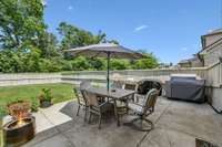 oversized patio for outdoor grilling/dining/entertaining