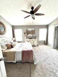 Bedroom with attached bathroom