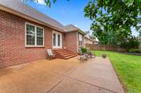 Landscaping helps provide a private backyard