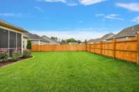 Step outside to the backyard and you’ll find your own private oasis. The fully sodded backyard offers lush green space that’s both beautiful and low-maintenance.