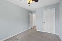 Both bedrooms feature ample storage space and plenty of natural light.