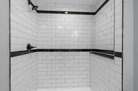Rinse off in the huge tiled shower!