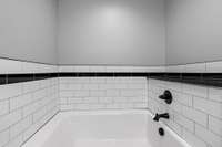 Or enjoy a relaxing soak in the deep bathtub!