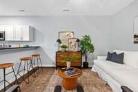 As you step inside, you're greeted by a comfortable living room!
