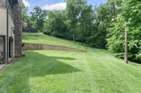 Private level back yard.