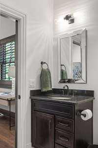 Half bath for the study.