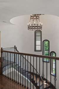 From the second floor landing.