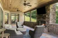 Alternative view of main floor porch.