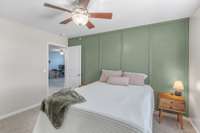 Bedroom # 3 with a beautiful accent wall!