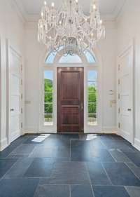 Grand chandelier in the foyer