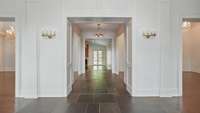 Entering from the front door