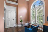 Secondary office or sixth bedroom (on main floor). Has a private half bath