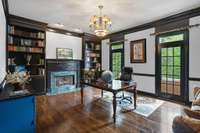 Formal Study/Office with VIRTUALLY Painted Walls to show options