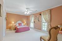 Bedroom upstairs with current paint color