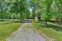 Walking to the detached garage/workshop
