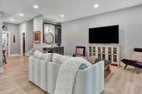 Basement with wet bar