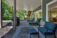 Basement covered walk out area