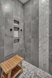 Primary suite walk-in shower