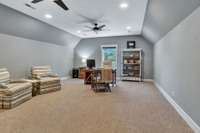 Upstairs bonus room above the garage