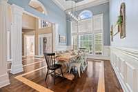 Large dining room right off the kitchen. Large windows bring in lots of natural light.