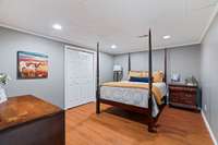 Basement apartment flex room with closet.