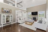 Upgraded lighting and spacious room for entertaining. Right off the kitchen and breakfast nook.