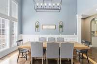Large dining room right off the kitchen. Large windows bring in lots of natural light.