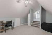 Small room attached to secondary bonus room. Perfect area for home schooling.