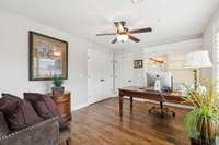 Bedroom 3 with a ceiling fan and complete with built-in shelving. 4416 Attleboro Dr. Murfreesboro, TN 37128