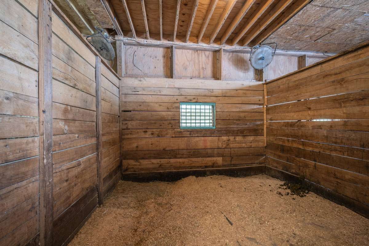 Looking inside one of the 8 stalls.