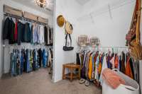 Huge walk in closet!  This is plenty of space for all of your items and more!