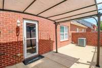 View of the back door from the patio