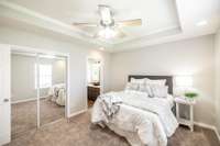 The tray ceiling is a nice touch.
