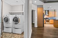 Washer and dryer to convey with the unit.