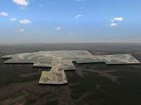 The outline of the property